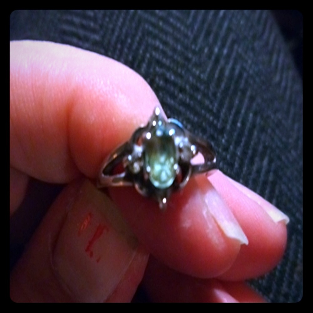 Custom made Aquamarine and Diamond Ring